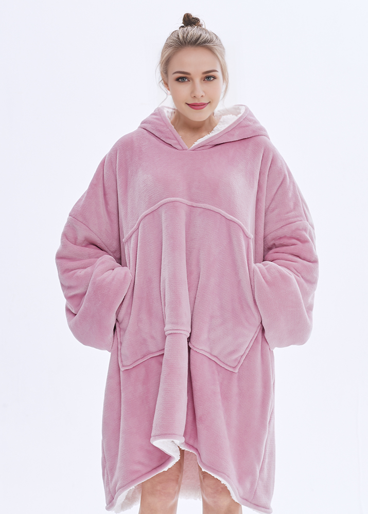 Musk Pink SNUGLFIT™ Hoodie Blanket for cozy comfort and warmth.