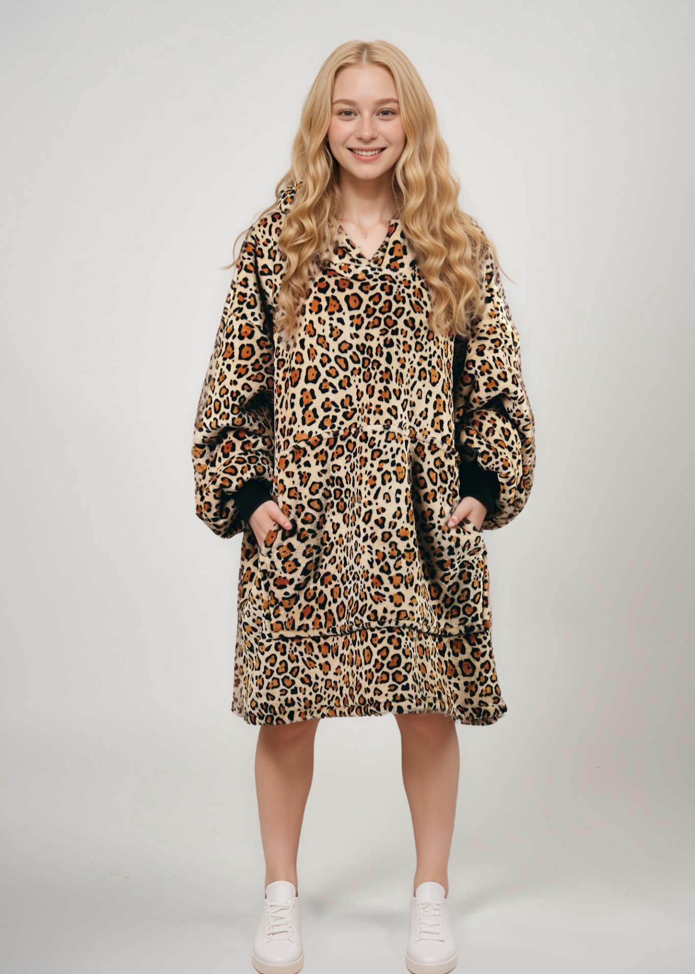 SNUGLFIT™ Hoodie Blanket - Leopard Print